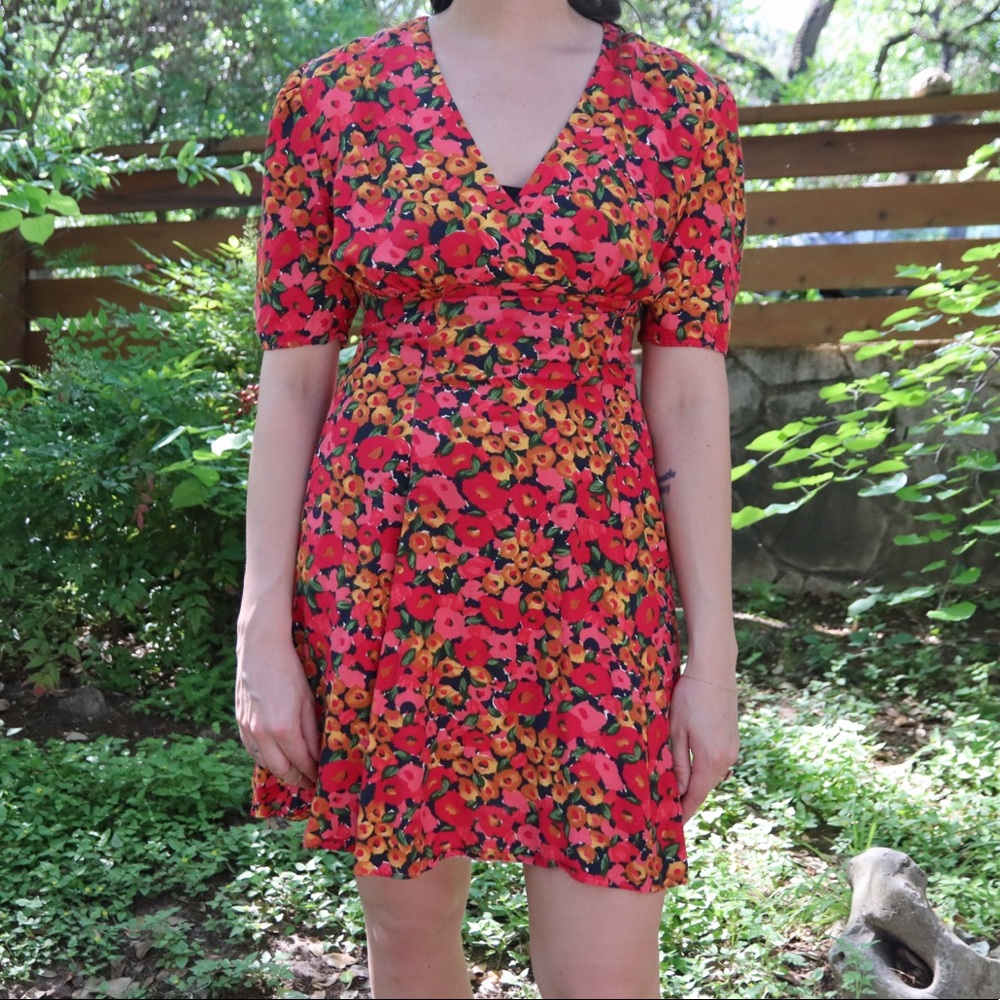 Vintage 90s Floral Print Dress